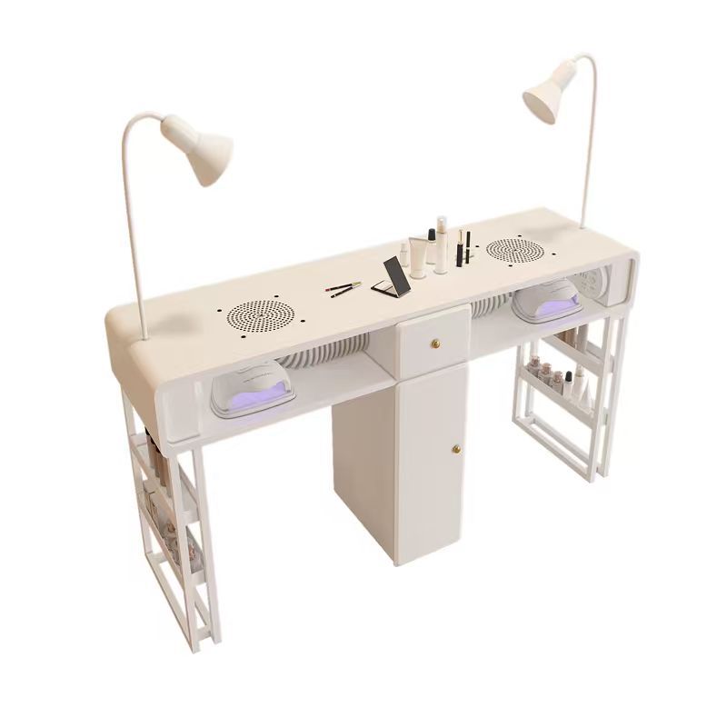 New arrival: extra-wide 45 turbine engraved grade vacuum marble & porcelain surface multifunctional minimalist nail table and chair set