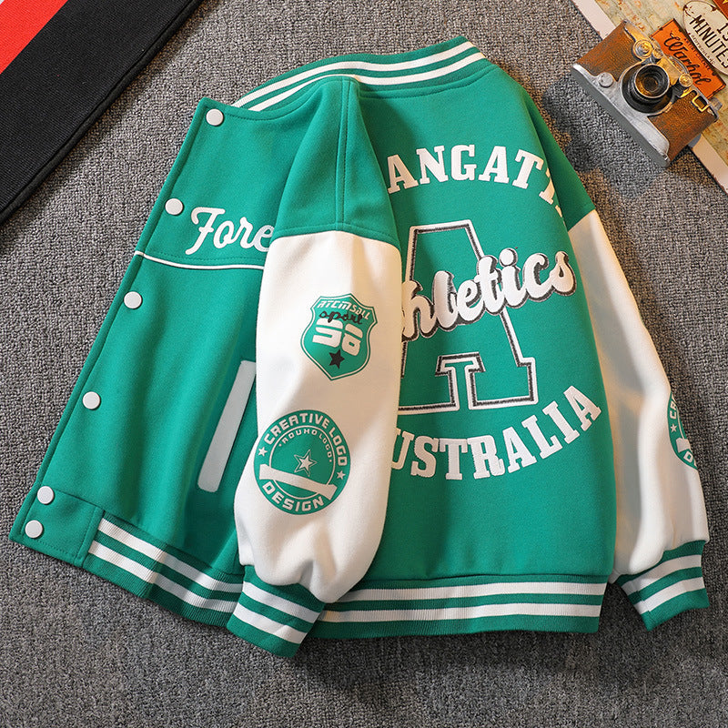 Boys' outerwear: new  collection - kids' baseball jacket, autumn apparel, trendy brand jacket for boys, perfect for spring and autumn