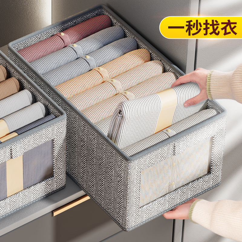 Classification Window Storage Box Visual Pants Clothes Storage Artifact Clothing Drawer Organizing Box Household Storage