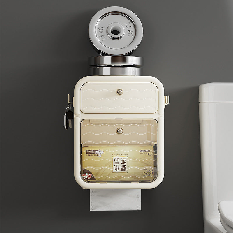 No punching toilet tissue box waterproof Internet celebrity high-end creative shelf wall-mounted toilet pumping carton wall-mounted