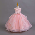 Ready-to-ship new sequin silver thread evening gown tutu wedding dress princess dress girls' performance dress kids' dress