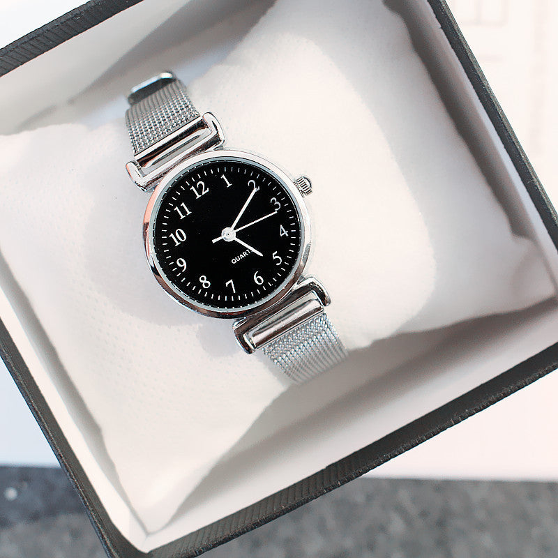 Women's fashion watch - elegant, retro, trendy, korean style, minimalist small round bracelet watch for students and export