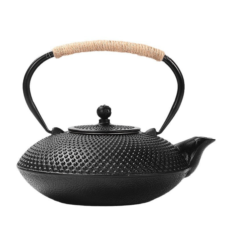 Iron kettle small ding cast iron teapot wholesale stove tea pot retro japanese style water kettle tea set suit wholesale