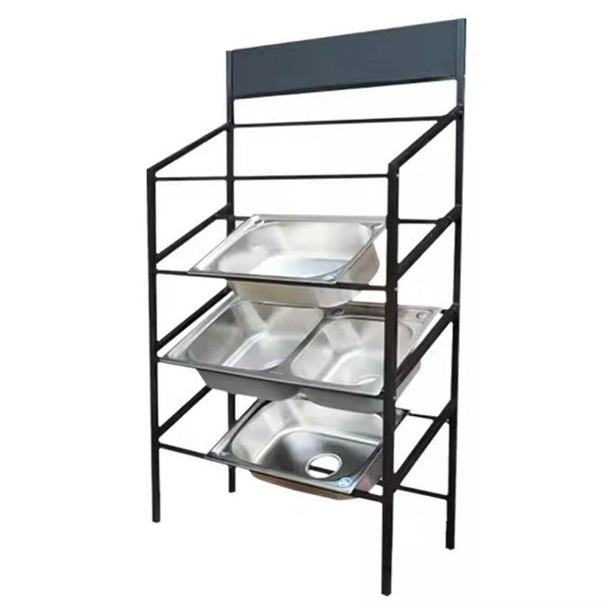 Source Factory Bathroom Washbasin Iron Shelf Kitchen Sink Washbasin Vegetable Basin Storage Display Stand