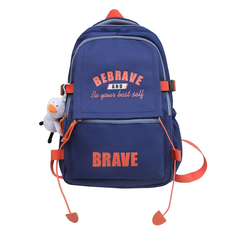New large-capacity casual backpack, junior high school student schoolbag, fashionable and simple business travel computer backpack