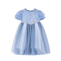 summer girls' dress - frozen princess couture gown - puffy mesh bubble sleeve princess dress - ready stock wholesale