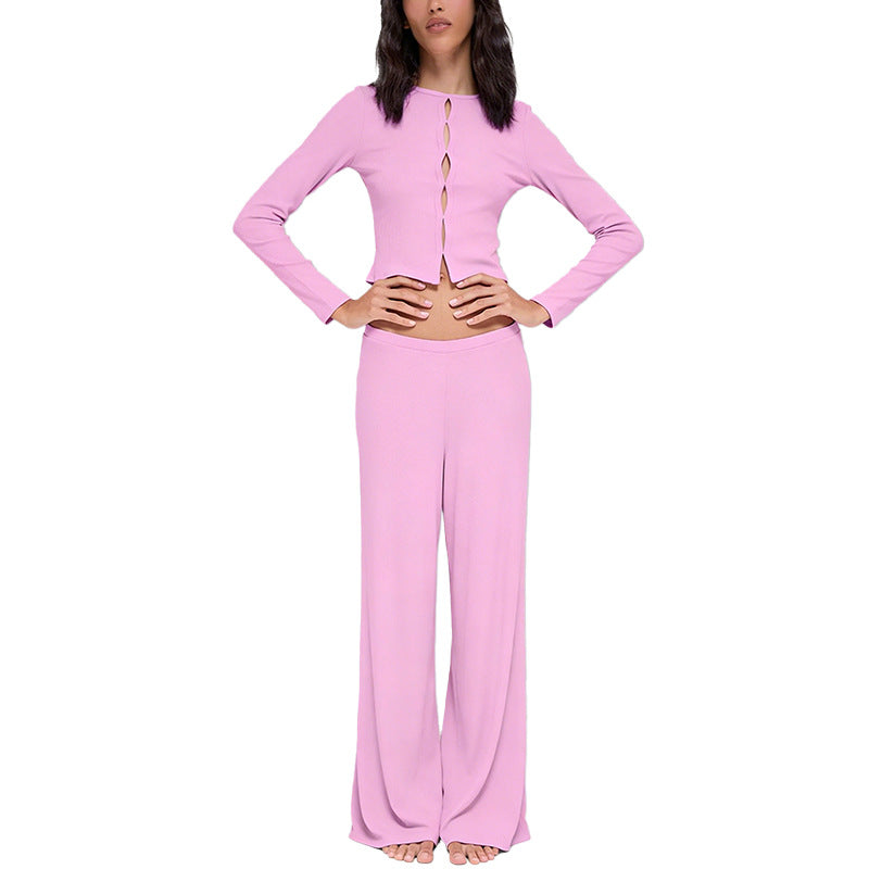 new cross-border modal wide-leg pants & breathable top set - loose fit, drapey trousers, casual relaxed activewear set