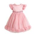 Girls' formal dresses fairy dress baby birthday first birthday sweet kids princess dress lace embroidery in stock cross-border wholesale