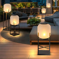 Outdoor waterproof solar powered floor lamp - perfect for villas, courtyards, patios, gardens, lawns, and yards - decorative ambient lighting