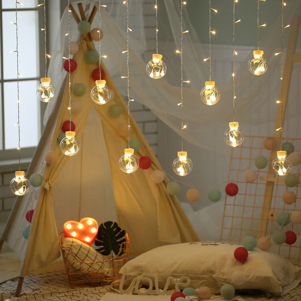 LED lights flashing lights string lights wishing ball wishing ball plug-in home festival garden curtain lights decorative lights