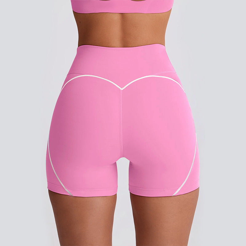 peach butt tummy-tight yoga pants for women outwear running sports quick-drying fitness pants three-quarter shorts