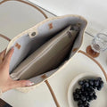 Tote bag 2024 new women's bag fashion woven large capacity minimalist cowhide shoulder handbag genuine leather bag
