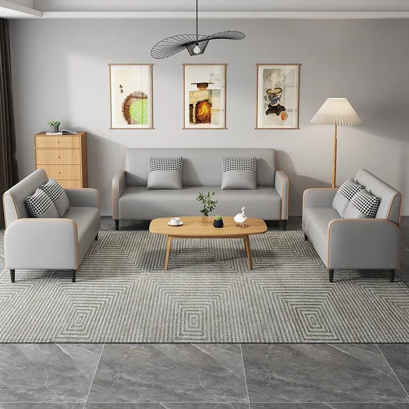 Scandinavian small apartment sofa double three-person living room rental room casual modern apartment simple popular sofa
