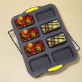 New 8-cavity silicone framed square cake mold french bread mold muffin bread baking pan