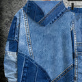 fashiontrendymencasualsuitautum denim effect hooded sports pants sweatshirtsuit wholesale