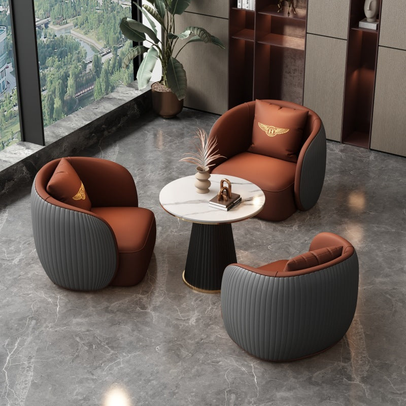 Sales office negotiation sofa accessible luxury modern high-end beauty salon rest area casual reception table and chair combination