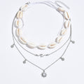 Wholesale beach sun necklace - european & american cross-border jewelry - versatile vacation style - seashell beaded multi-layer necklace with unique design