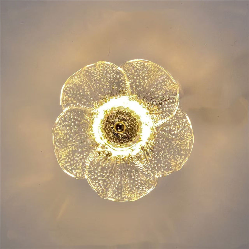 New french chic floral wall sconce - modern minimalist bedroom & dining room wall lamp - artistic ambiance lighting
