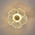 New french chic floral wall sconce - modern minimalist bedroom & dining room wall lamp - artistic ambiance lighting
