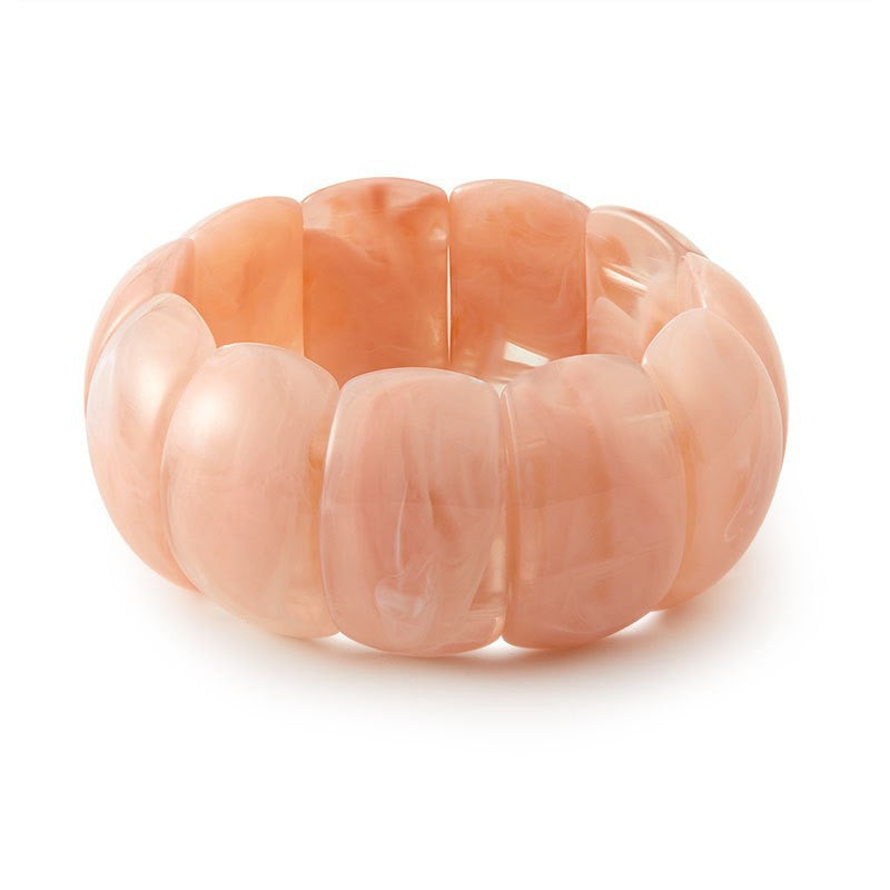Adjustable resin bracelet wholesale - european & american cross-border jewelry - fashionable, trendy, light luxury, high-end ombre wide bangle for women