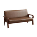 Single sofa simple living room rental small sofa popular bedroom mini double three-person small solid wood sofa chair