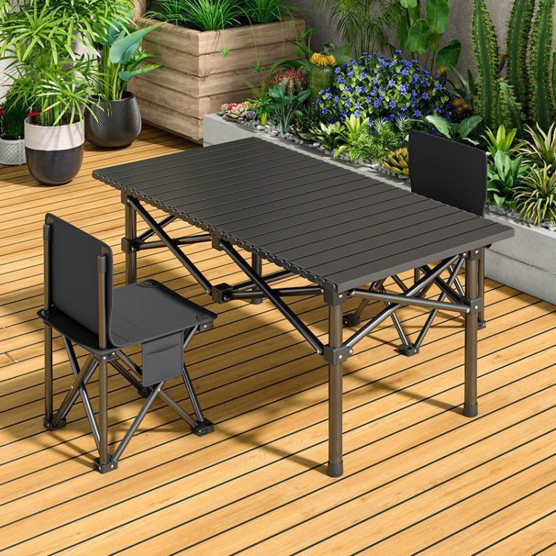 Outdoor folding folding table full set of portable chair storage bag camping folding chair table and chair set 1