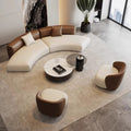 Nordic light luxury modern curved hallway sofa, designer style for small apartments, living rooms, beauty salons, reception areas, and photography studios