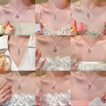 Early spring retro sparkling diamond sugar cube titanium steel necklace women's light luxury niche clavicle chain daily matching accessories wholesale