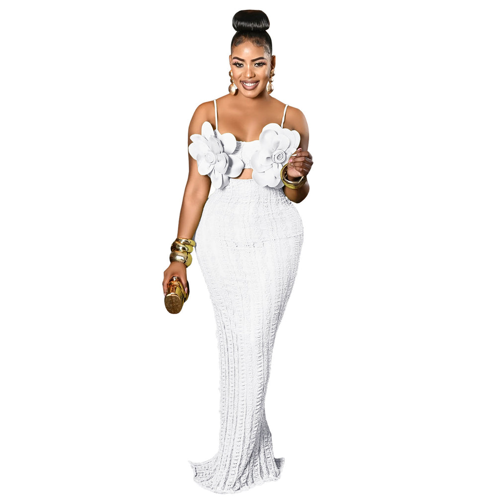 C7513 cross-border   fashion women's sexy lace corsage backless suspender dress