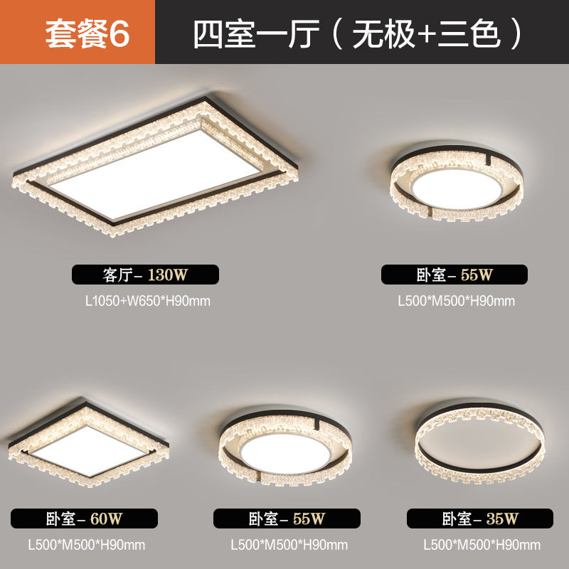 Living room light Italian minimalist atmosphere 2025 new headlight light luxury led ceiling light whole house lighting hall main light