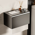 Gun gray space aluminum bathroom tissue box punch-free toilet roll holder waterproof tissue box toilet paper holder storage