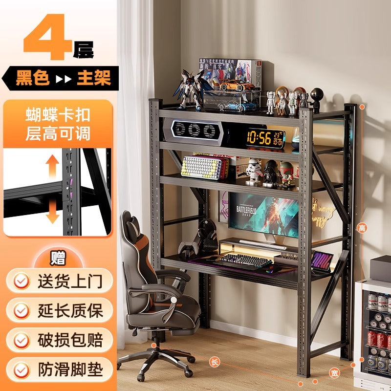 Shelf computer desk self-study desk multi-layer storage rack express rental house living room multi-functional sundries storage rack