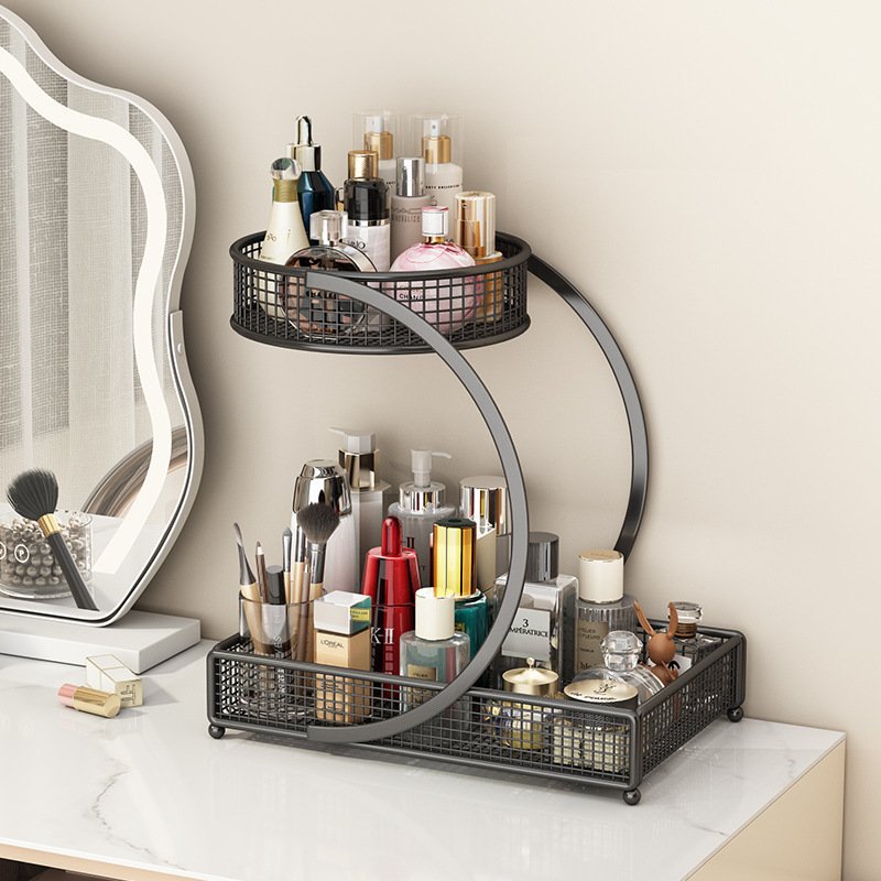 Cosmetic organizer box vanity table skincare storage rack bathroom sink shelf desktop multi-layer organizer