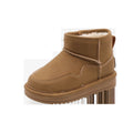 Kids large cotton snow boots autumn winter boys fleece-linedheattech cotton shoes girlsthickenedchildren's pure color short boots