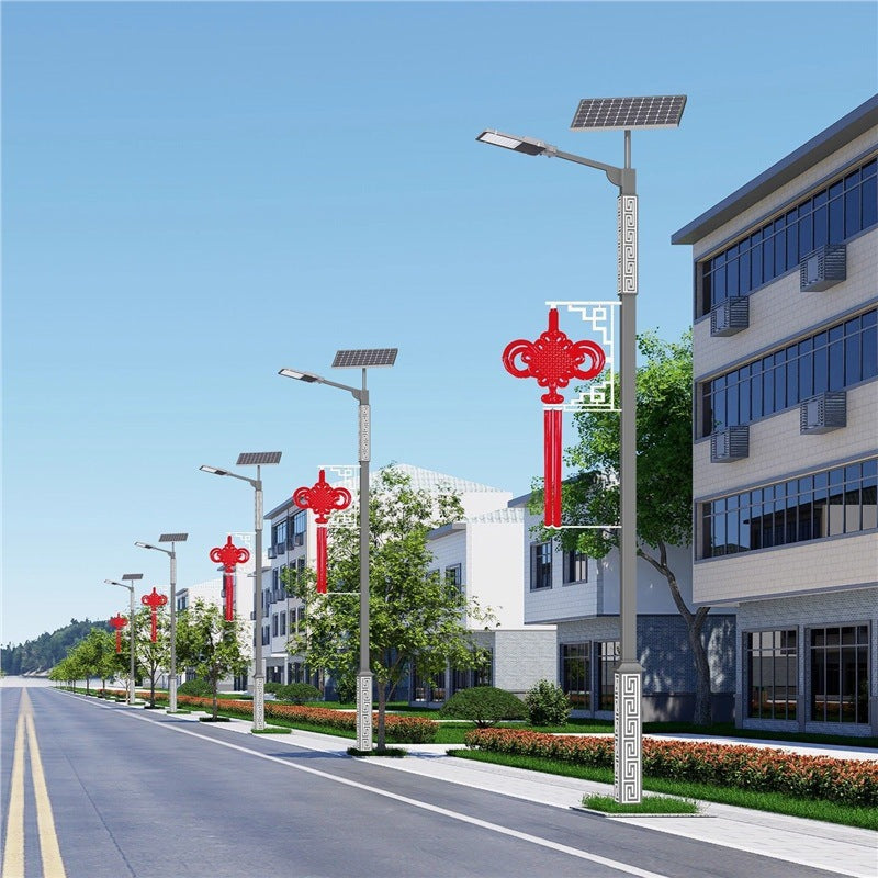 6m pattern lamp solar street lamp chinese knot outdoor lamp chinoiserie antique lamp pole courtyard lamp landscape lamp street lamp