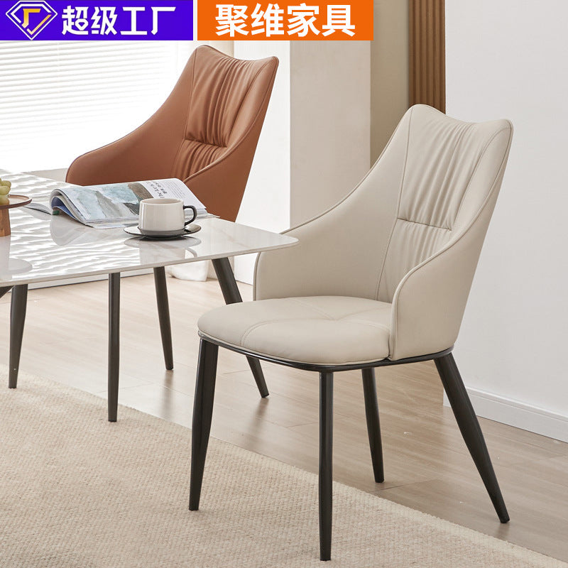 Italian light luxury backrest dining chair manufacturer wholesale personalized scandinavian stool modern casual backrest chair hotel negotiation chair