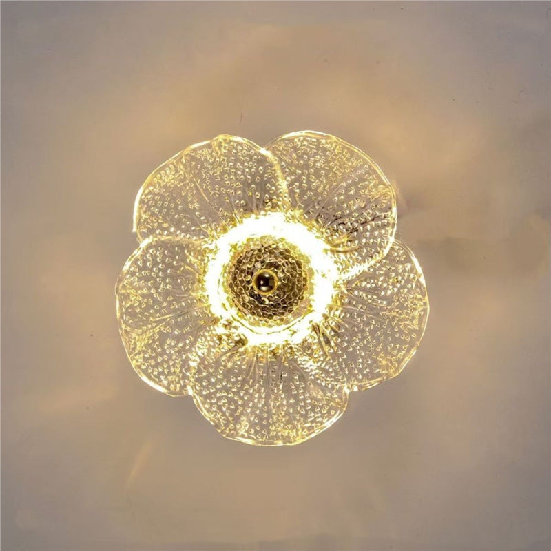 New french chic floral wall sconce - modern minimalist bedroom & dining room wall lamp - artistic ambiance lighting