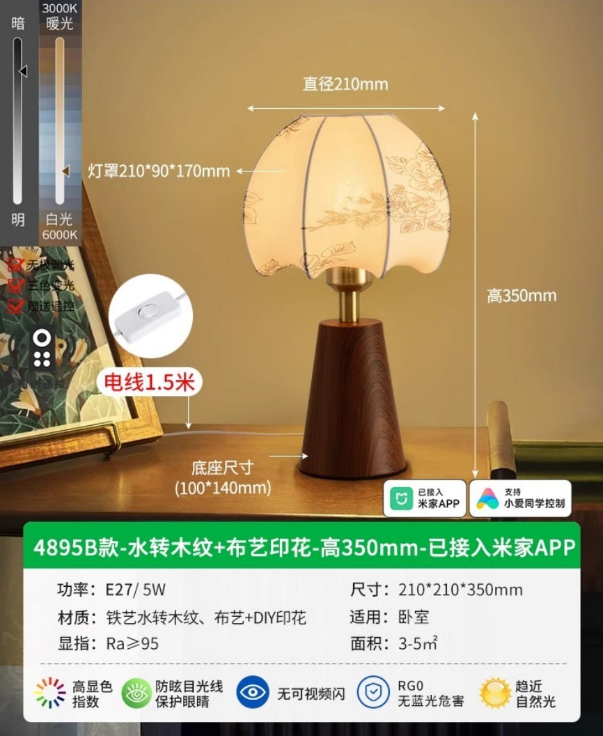 Table lamp 2025 new living room study decoration creative French retro atmosphere bedroom bedside night light 1