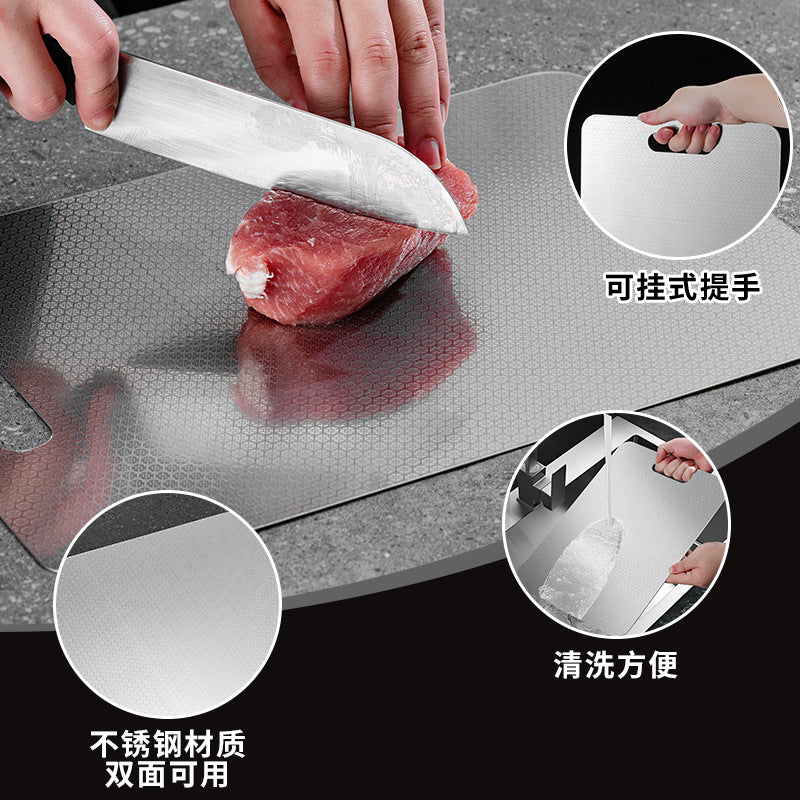 Thickened honeycomb surface stainless steel cutting board 316 enlarged antibacterial and mildew-proof for home cutting board fruit cutting board panel cutting board