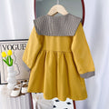 Girls' autumn windbreaker - new korean style outerwear for spring and autumn, chic mid-length trench coat for toddlers and young children