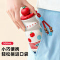 New arrivalcute girls high-looking stainless steel thermos cup with tea drain, rope straw cup, student household water cup