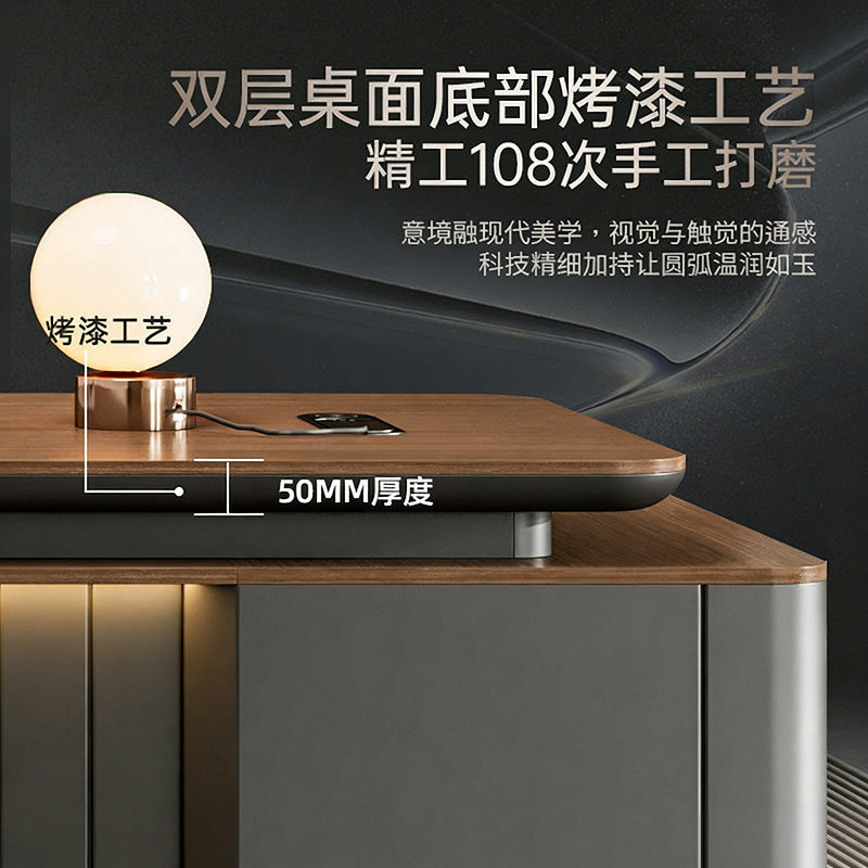 Saint li accessible luxury boss table and chair combination casual modern thickened paint leadership president manager supervisor table executive desk