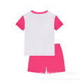 e-commerce supply: girls' short-sleeved cartoon classic grid pajama set with cpc certification