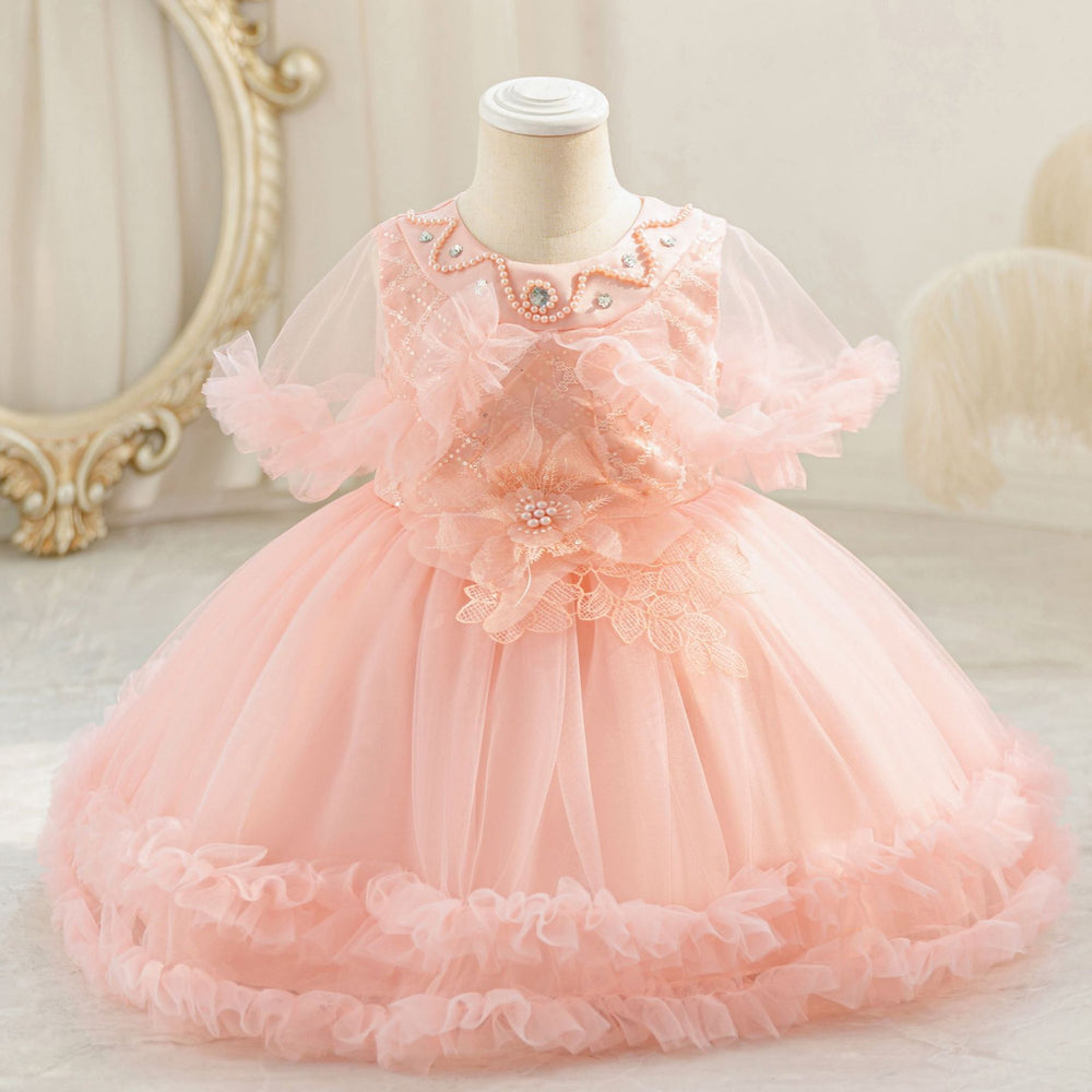 Kids dress princess dress western style girl mesh puffy piano performance dress baby dress kid dress
