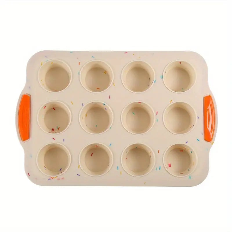 Factory new silicone 12-cavity muffin pan, non-stick baking mold, baking sheet tool for home use
