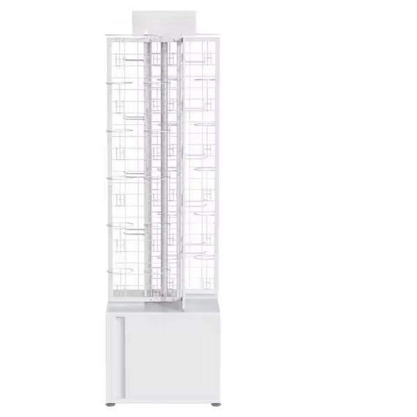 Source factory free design rotating baseball cap display rack with hook supermarket shelf metal display rack