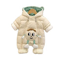 Baby winter outing heattech one-piece haki rompers winter stylethickened one-piece clothes super cute cartoon western style main treasure