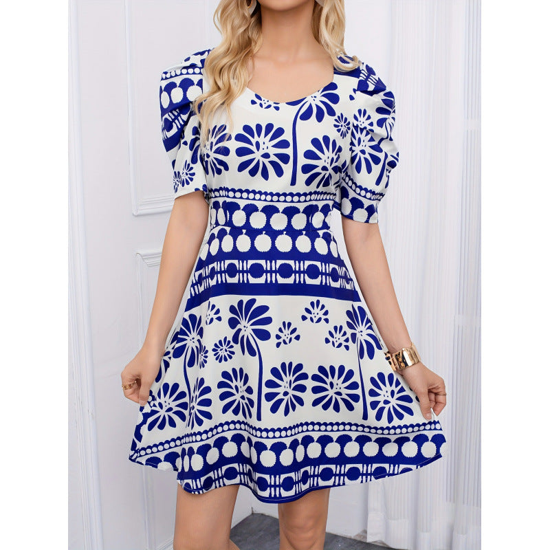 listing: new  women's fashionable and elegant printed dress