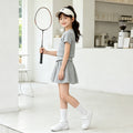 Girls' skirt-pants set, new  summer collection: stylish short-sleeve two-piece outfit for mid-to-large children, combining sporty and trendy fashion