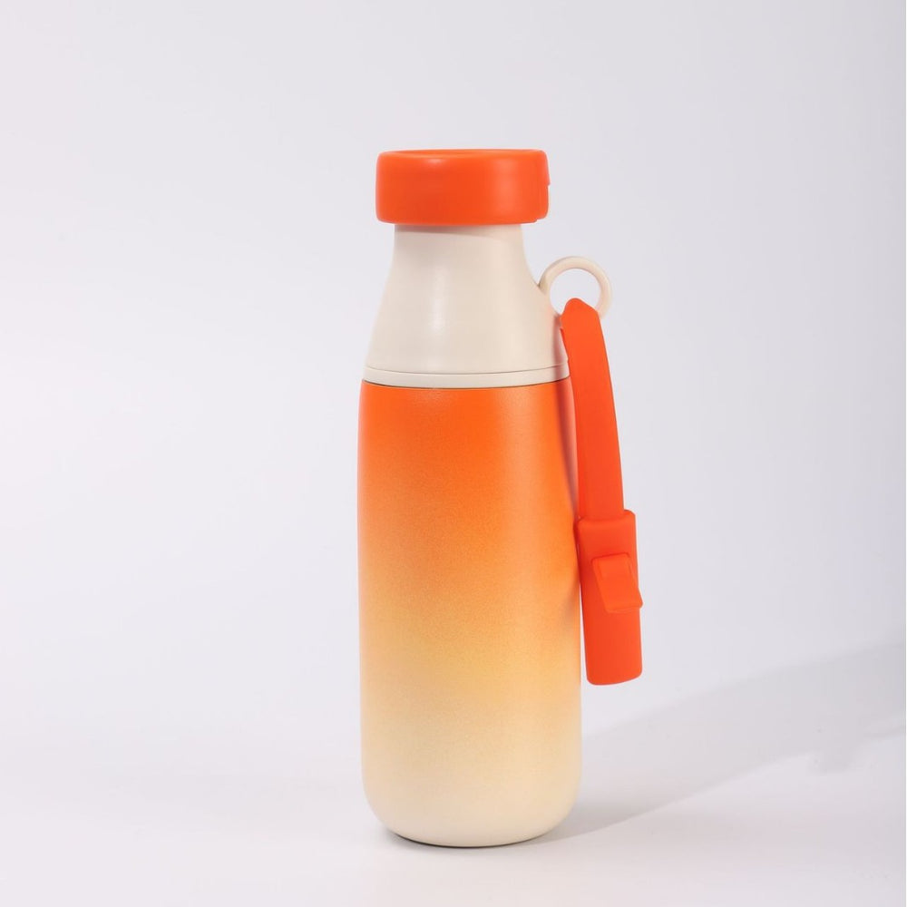 Dopamine-boosting creative portable insulated tumbler - stylish detachable lanyard, stainless steel water bottle with tea infuser, milk bottle